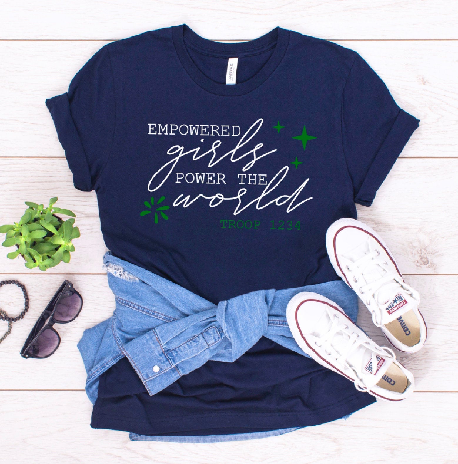 Empowered Girls Power The World Troop Shirt