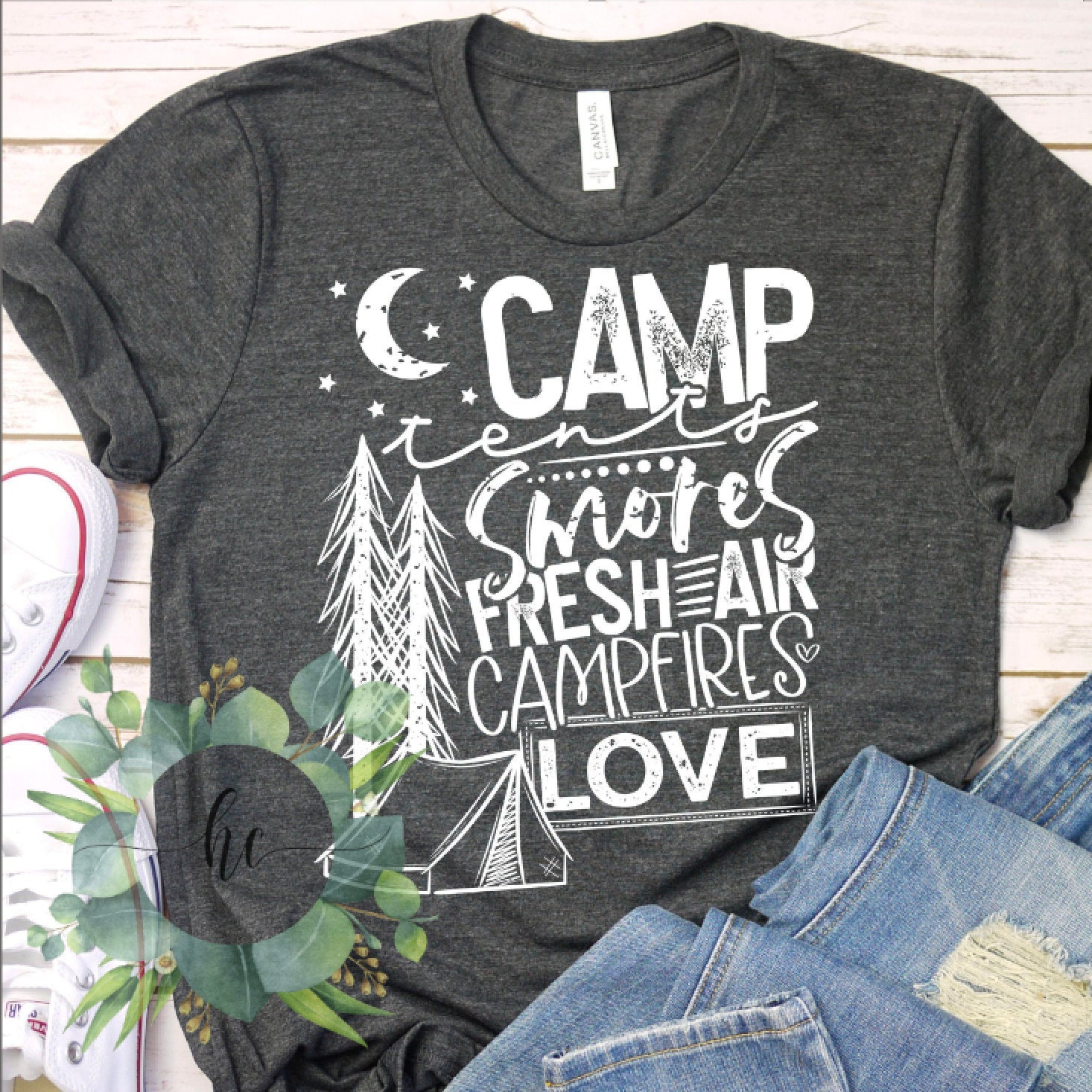 Camp Tents Smores Fresh Air Campfires Love Troop Shirt