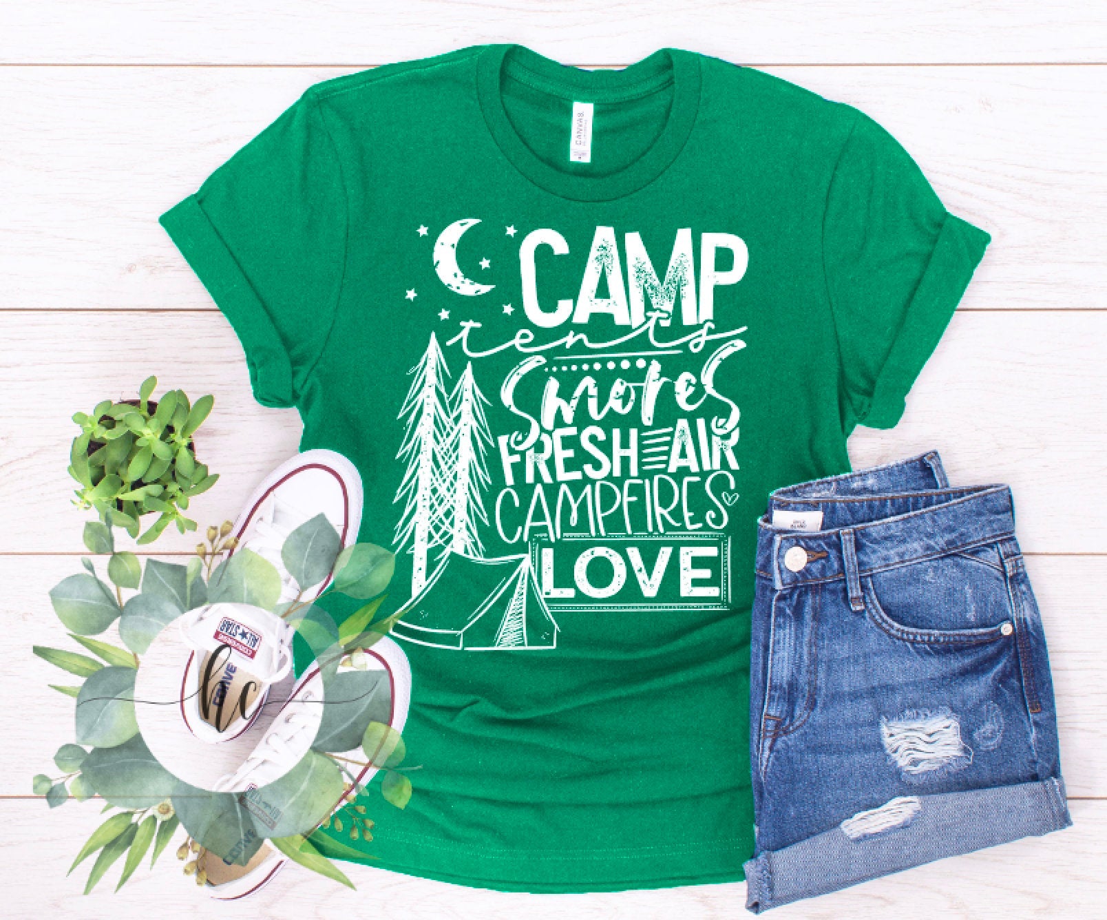 Camp Tents Smores Fresh Air Campfires Love Troop Shirt