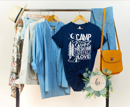 Camp Tents Smores Fresh Air Campfires Love Troop Shirt