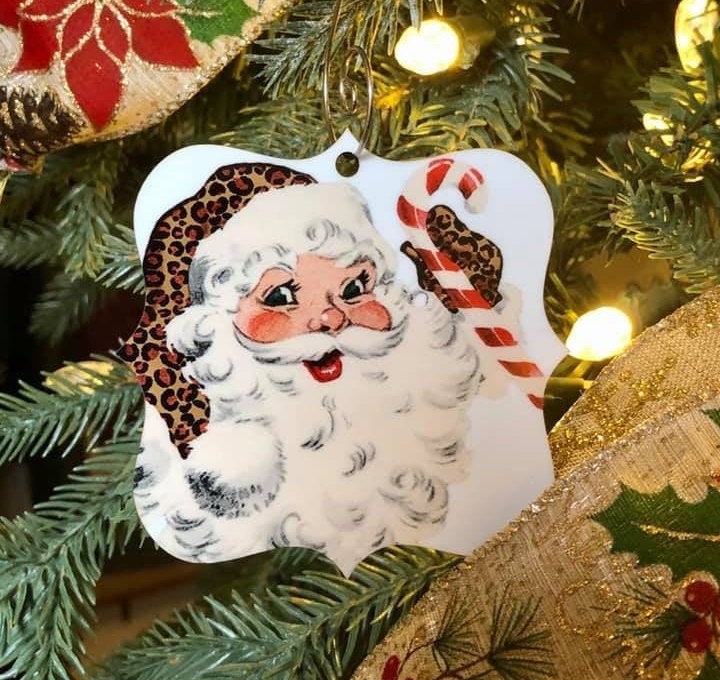 Santa ornament / Santa Claus ornament / Saint Nick / ceramic ornament / Christmas ornament / Christmas decor