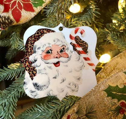 Santa ornament / Santa Claus ornament / Saint Nick / ceramic ornament / Christmas ornament / Christmas decor