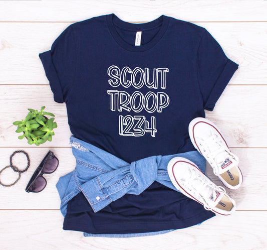 Typography Scout Troop Shirt