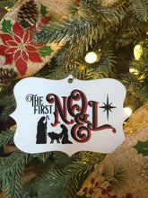 Load image into Gallery viewer, The First Noel ornament / Nativity ornament / Jesus ornament / Manger ornament / ceramic ornament / Christmas ornament / Christmas decor
