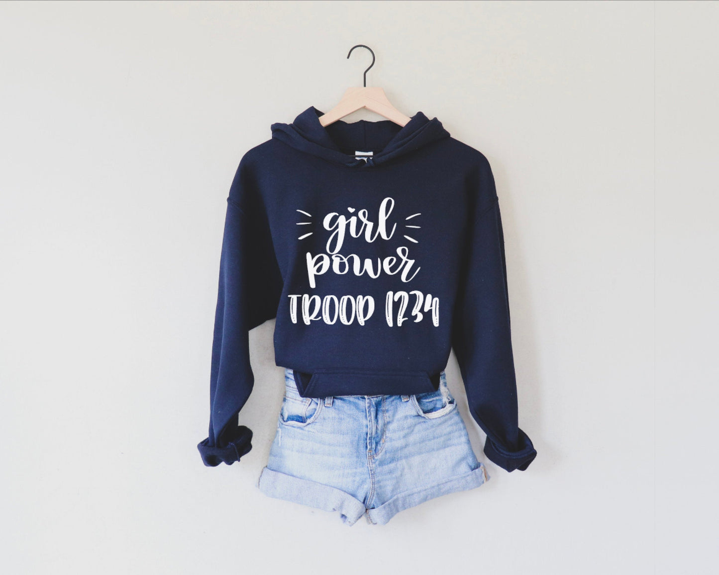 Girl Power Hoodie Sweatshirt / Girl Power Hooded Sweatshirt / Scout Sweatshirt / Scout Troop Sweatshirt / Scout Hoodie / Scout Troop Hoodie