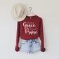 Inhale Praise Exhale Grace Sweatshirt / Christian Sweatshirt / Gift For Her / Gift For Mom / Gift For Daughter / Winter Clothing /