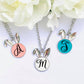 Easter Necklace / Monogramed Easter Necklace / Bunny Necklace / Easter Basket Stuffer / Easter Gift / Bunny Necklace / Gift For Easter