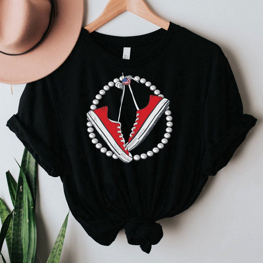 Chucks And Pearls Shirt / Kamala Harris Shirt / First Female Vice President Shirt / Female VP Shirt