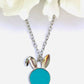 Easter Necklace / Monogramed Easter Necklace / Bunny Necklace / Easter Basket Stuffer / Easter Gift / Bunny Necklace / Gift For Easter