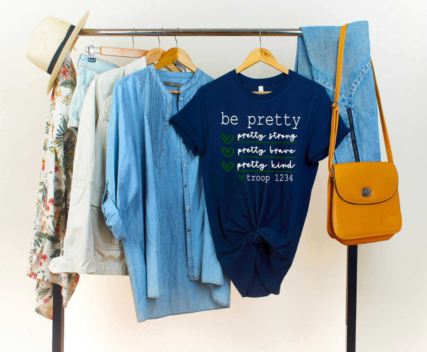 Be Pretty Troop Shirt / Be Strong Troop Shirt / Be Brave Troop Shirt / Be Kind Troop Shirt / Scout Troop Shirt