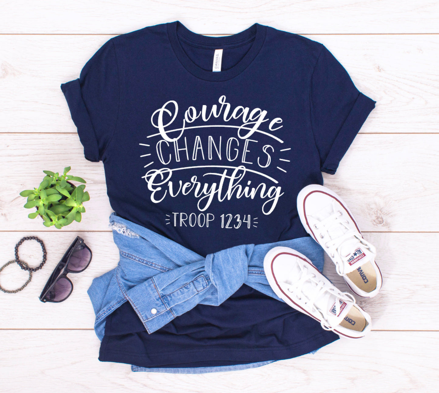 Courage Changes Everything Scout Troop Shirt / Courage Changes Everything  Troop Shirt / Courageous Troop Shirt / Scout Troop Shirt