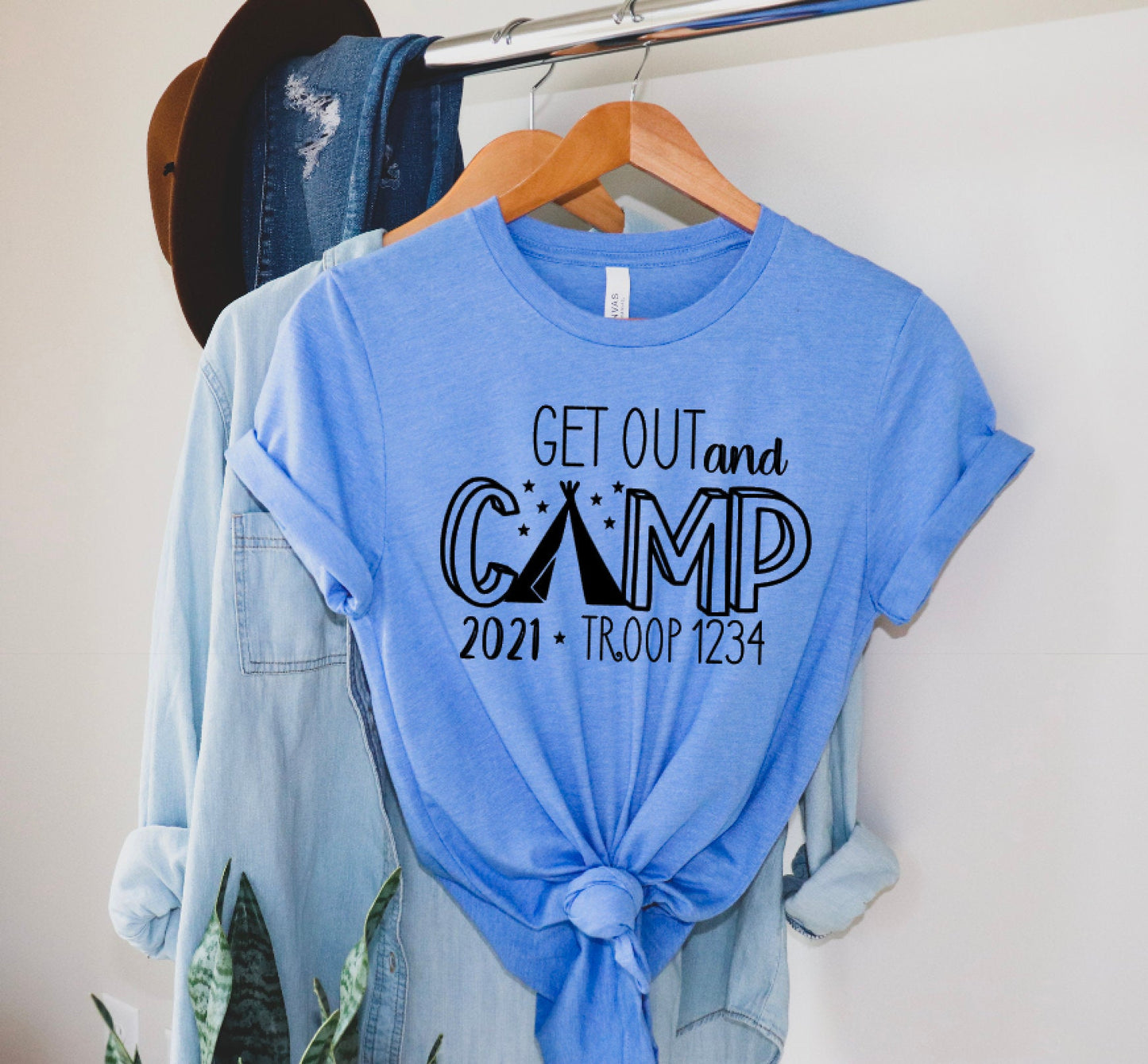 Get Out And Camp Scout Troop Shirt (K-1) / Scout Troop Camping Shirt / Scout Troop Campout Shirt / Scout Troop Camping