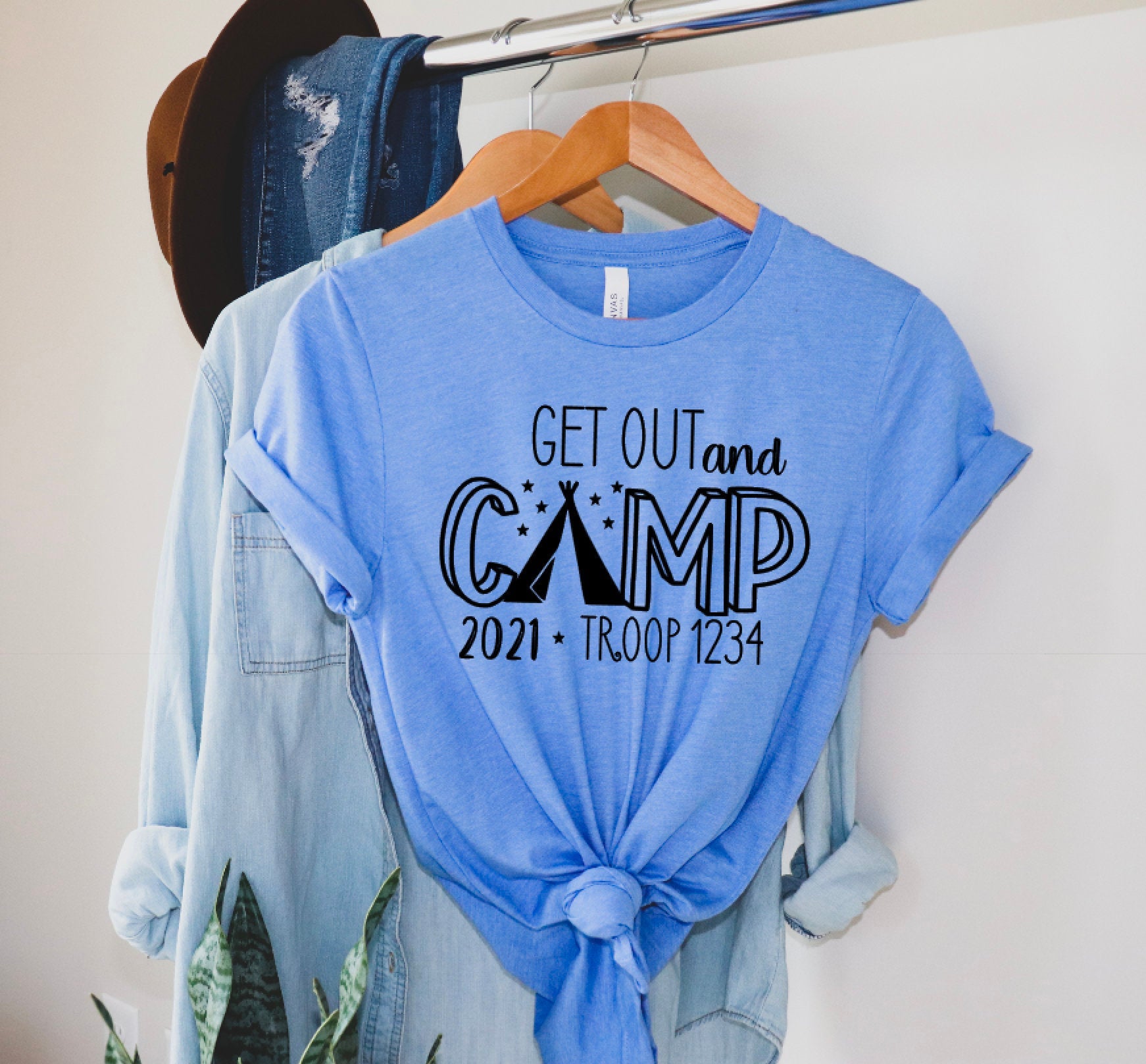 Get Out And Camp Scout Troop Shirt (K-1) / Scout Troop Camping Shirt / Scout Troop Campout Shirt / Scout Troop Camping