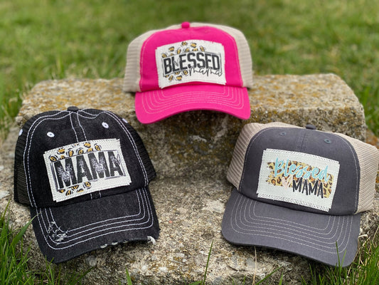 Mom Patch Hat / Mama Trucker Hat / Blessed Mama Hat / Mama Patch Hat / Blessed Mama Patch Hat / Mothers Day Gift / Gift For Mom