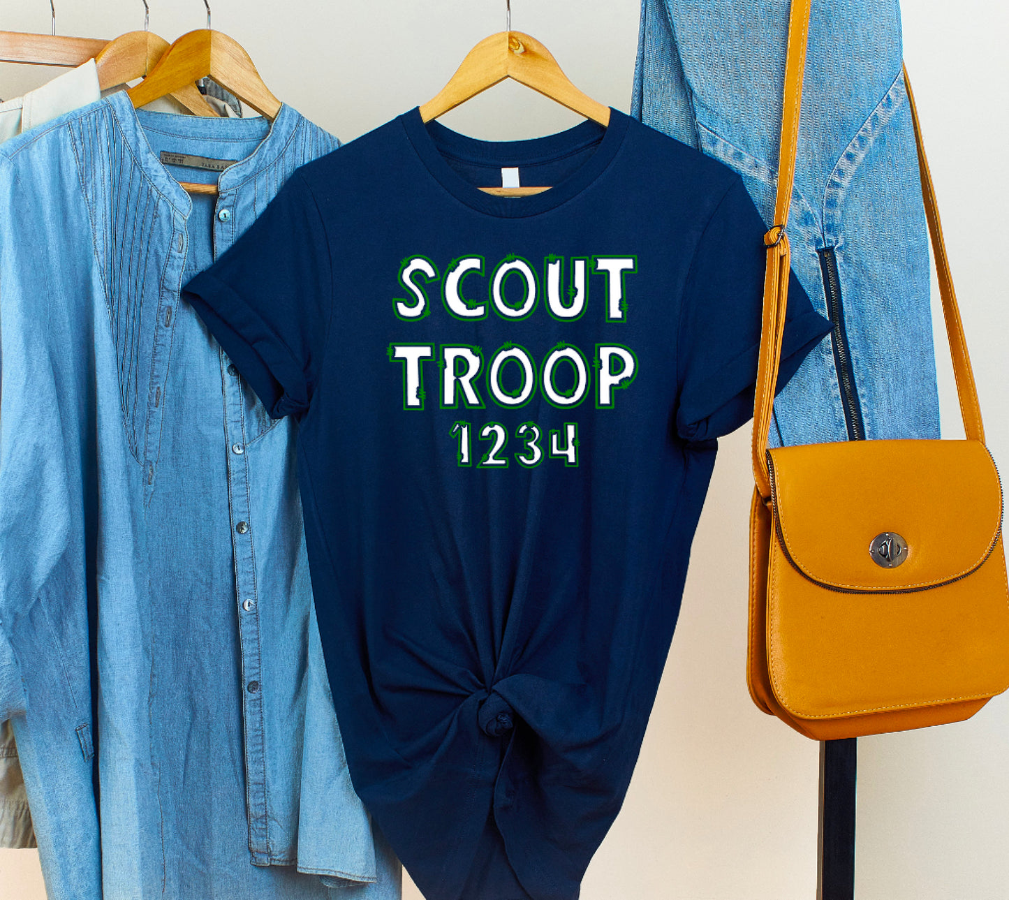 Doodle Letters Scout Troop Shirt / Scout Troop Shirt / Personalizable Scout Troop Shirt