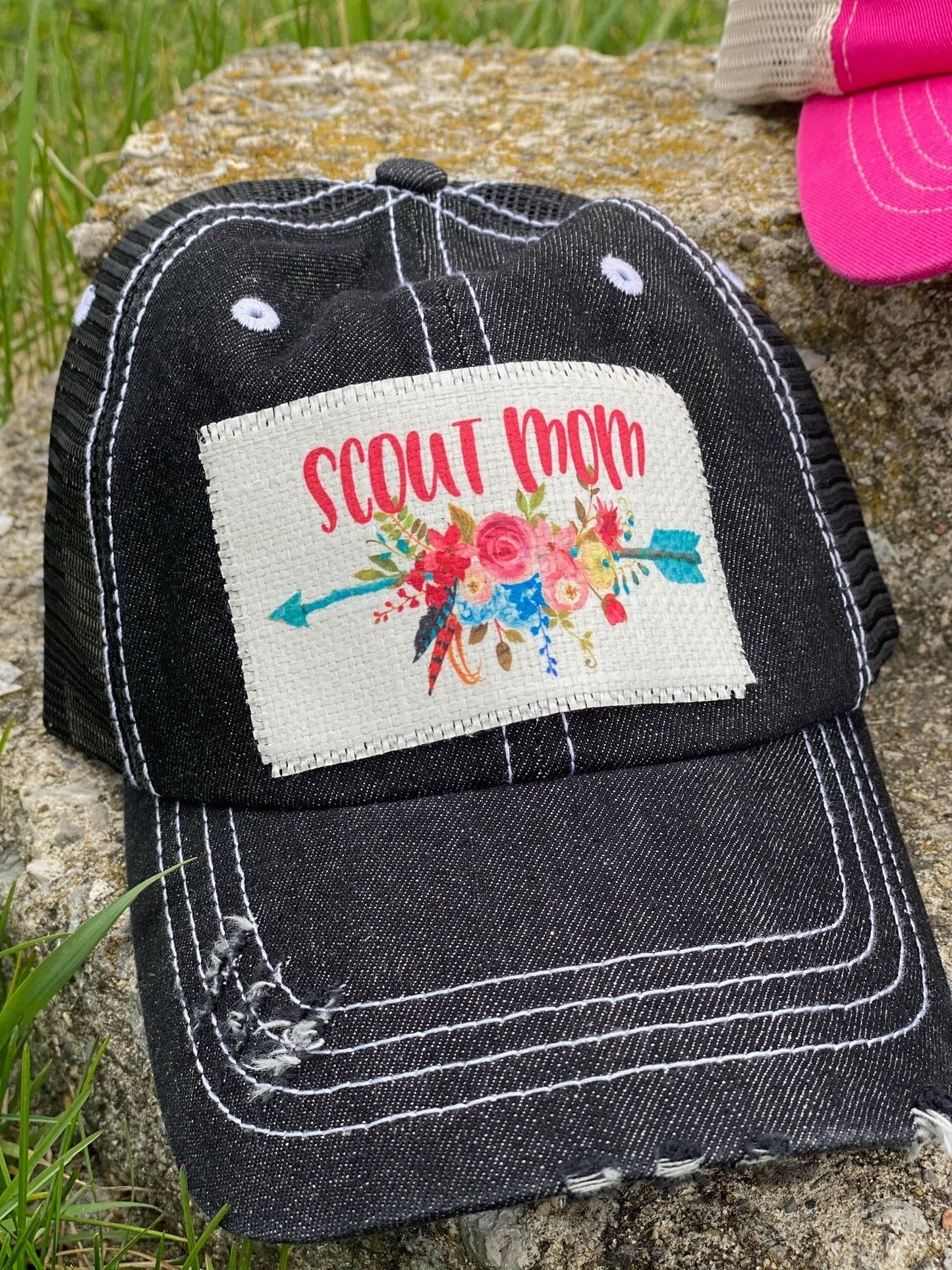 Scout Mom Patch Hat / Scout Mom Hat / Scout Mom Trucker Hat / Scout Mom Hat With Patch