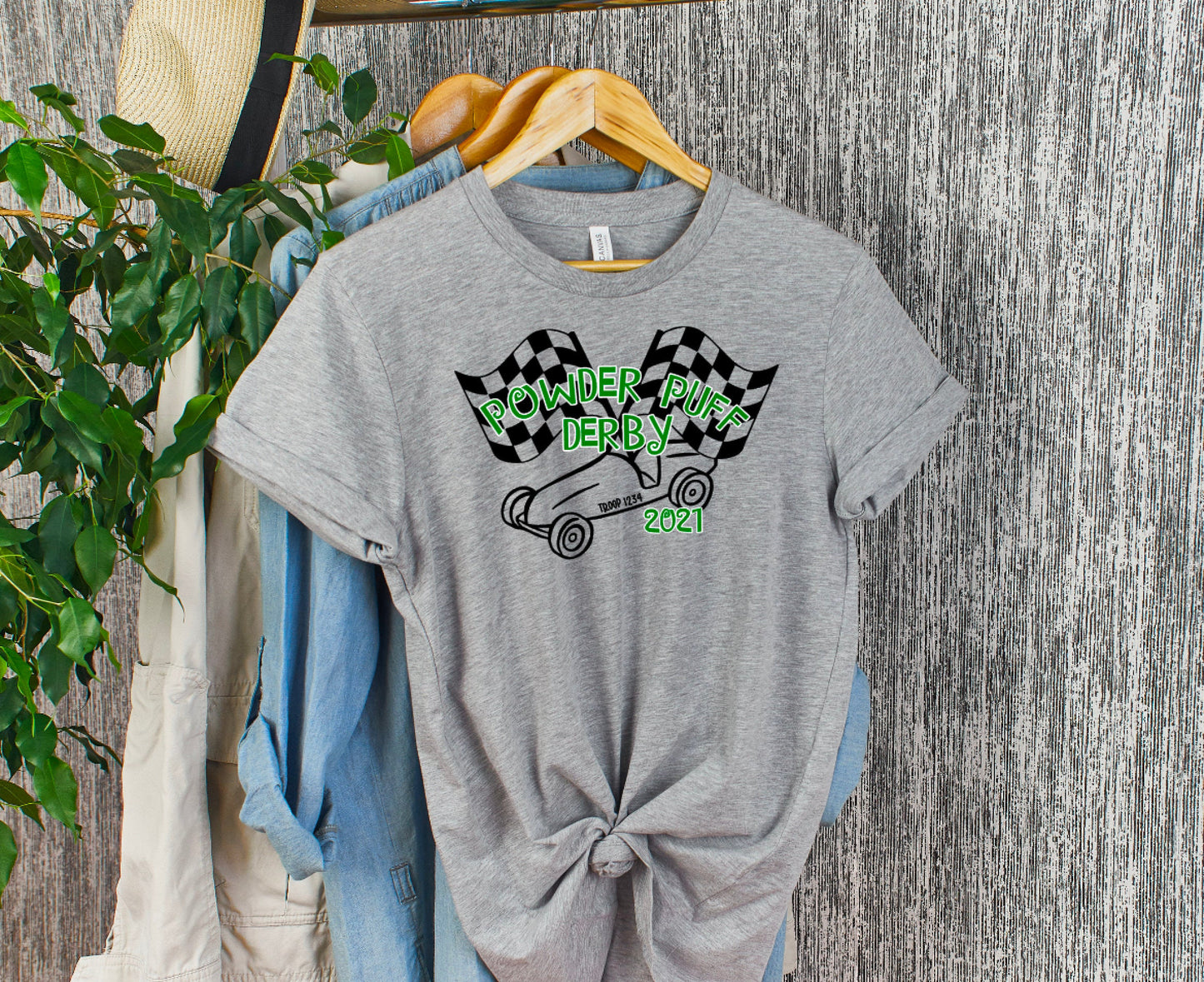 Scout Derby Shirt / Powder Puff Derby Shirt / Girl Powered Derby Shirt / Scout Troop Shirt / Scout Event Shirt