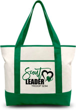 Load image into Gallery viewer, Scout Leader Tote Bag With Leader Design

