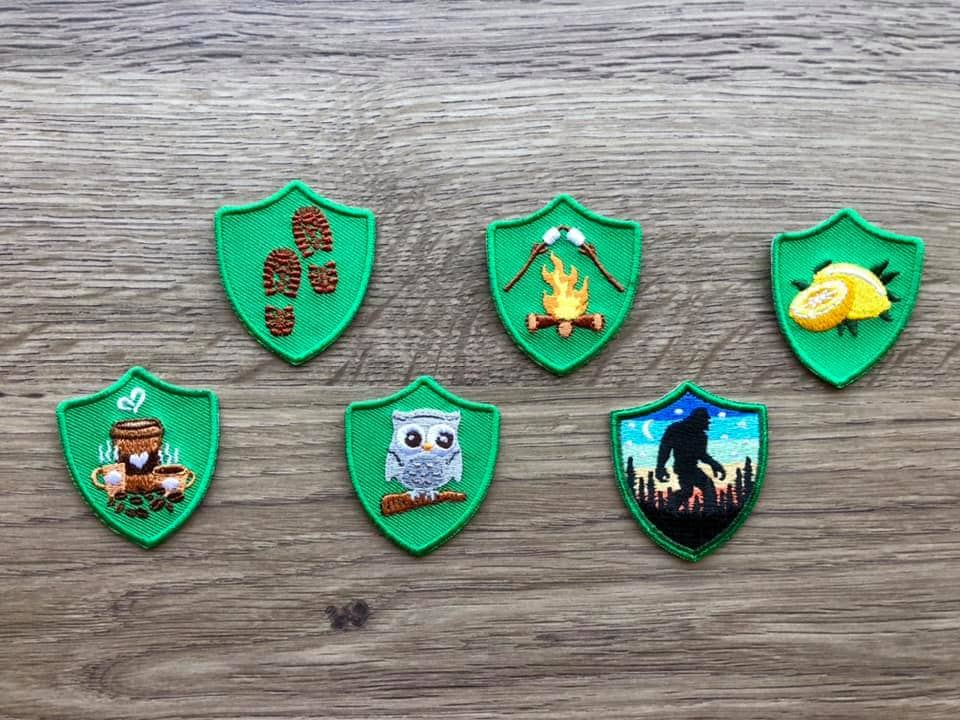 Campfire and Smores Crest / Campfire and Smores Troop Crest /Campfire Troop Crest / Campfire Leader Crest / Unofficial Troop Crest