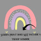 Rainbow With Dots Screen Print Transfer Ready To Press / Rainbow With Dots  Screenprint Ready To Press / Scout Troop Screenprint