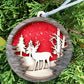 3D Woodland Scene Ornament / Christmas Ornament / Wooden Ornament / Woodland Ornament / Deer Ornament / 3D Ornament