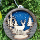 3D Woodland Scene Ornament / Christmas Ornament / Wooden Ornament / Woodland Ornament / Deer Ornament / 3D Ornament