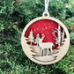 3D Woodland Scene Ornament / Christmas Ornament / Wooden Ornament / Woodland Ornament / Deer Ornament / 3D Ornament