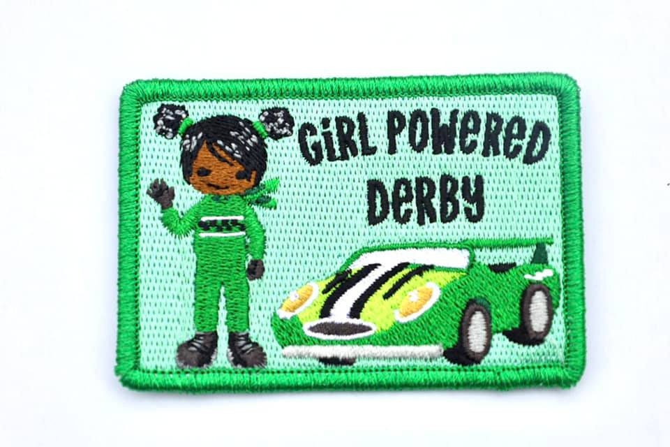 Girl Powered Derby Fun Patch / Girl Scout Fun Patch / Girl Powered Derby AA Version Fun Patch / Derby Fun Patch