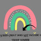 Rainbow With Dots (2) Screen Print Transfer Ready To Press / Rainbow With Dots  Screenprint Ready To Press / Scout Troop Screenprint