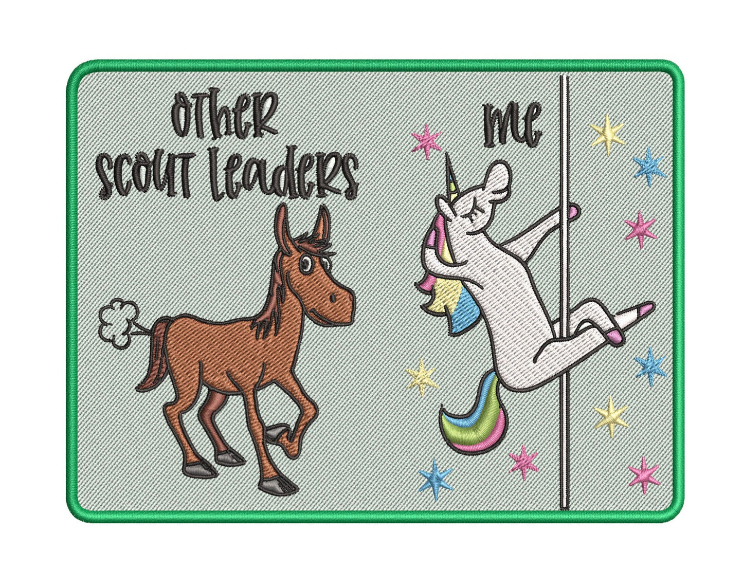 Awesome Scout Leader Fun Patch (Design 2) / Unicorn Fun Patch / Scout Leader Patch / Embroidered Fun Patch / Scout Fun Patch