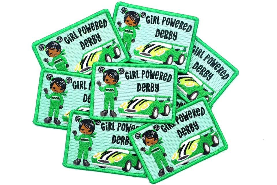 Girl Powered Derby Fun Patch / Girl Scout Fun Patch / Girl Powered Derby AA Version Fun Patch / Derby Fun Patch