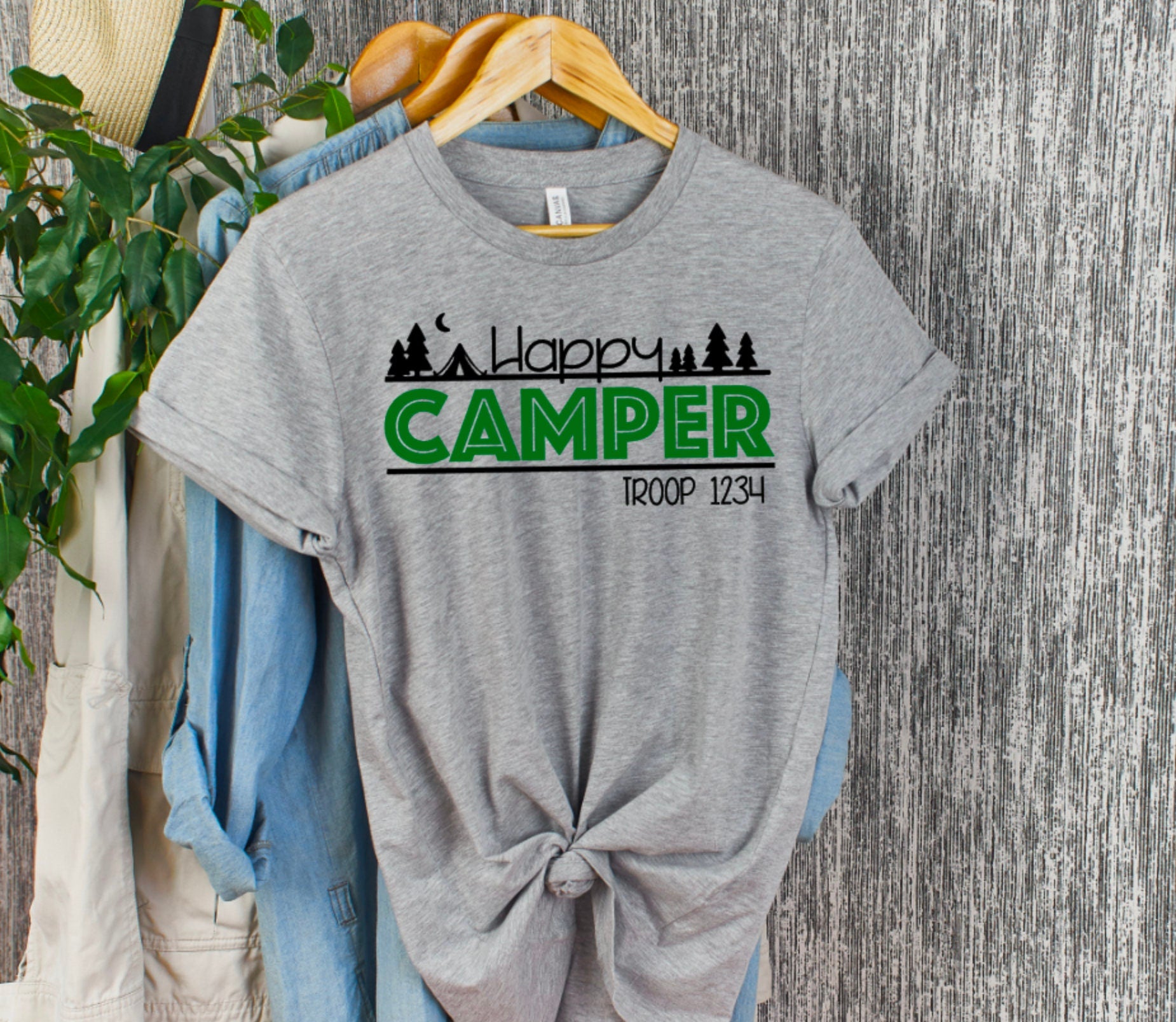 Girls 2024 camping shirt