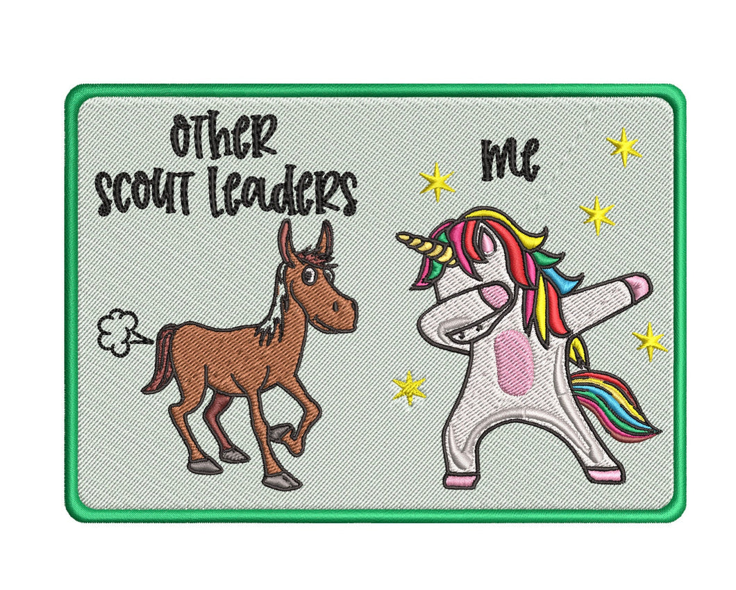 Awesome Scout Leader Fun Patch / Dabbing Unicorn Fun Patch / Scout Leader Patch / Embroidered Fun Patch / Scout Fun Patch