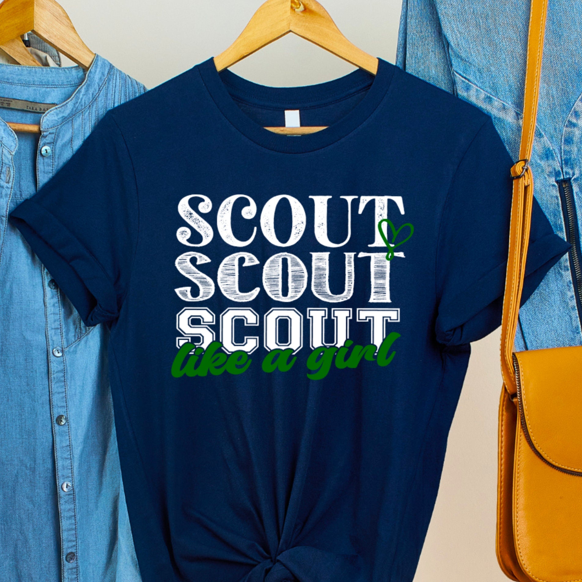 Scout Like A Girl Cascading Troop Shirt / Scout Troop Shirt / Troop Shirt for Scouts / Troop Shirt / Rainbow Shirt