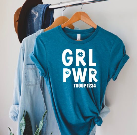 GRL PWR Scout Troop Shirt / Girl Power Scout Troop Shirt / GS Troop Shirt / Scout Troop Shirt