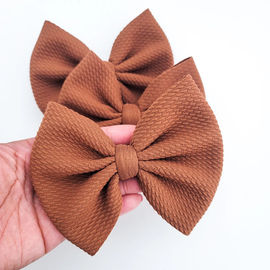 Hair Bow - Nutmeg