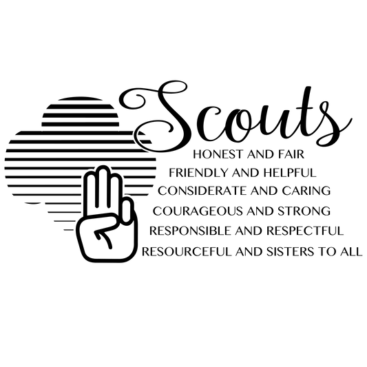 Scout Law And Hand Sign Screen Print Transfer Ready To Press / Scout Law And Hand Sign Troop Screenprint Ready To Press