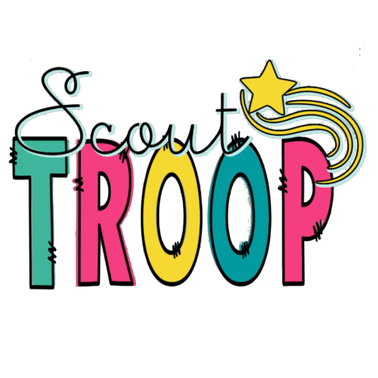 Shooting Star Crest Scout Troop DTF Transfer