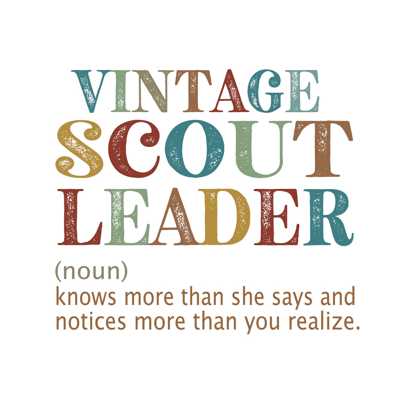Vintage Scout Leader DTF Transfer