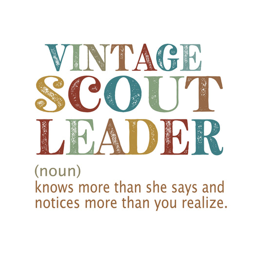 Vintage Scout Leader DTF Transfer